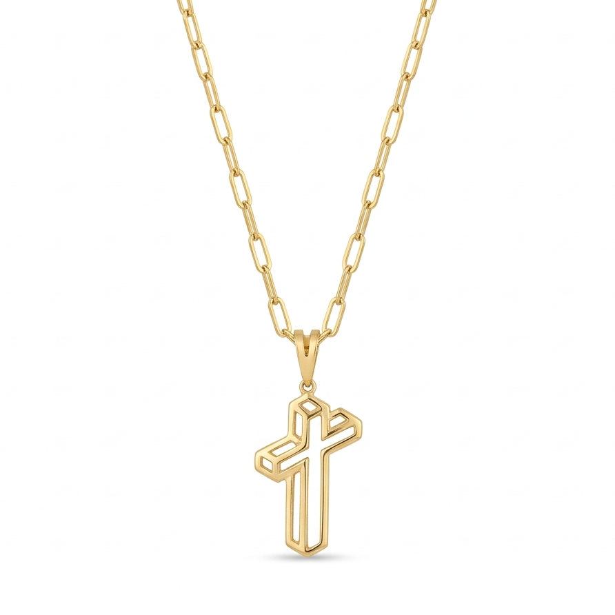 Correntinha Crucifixo 3D